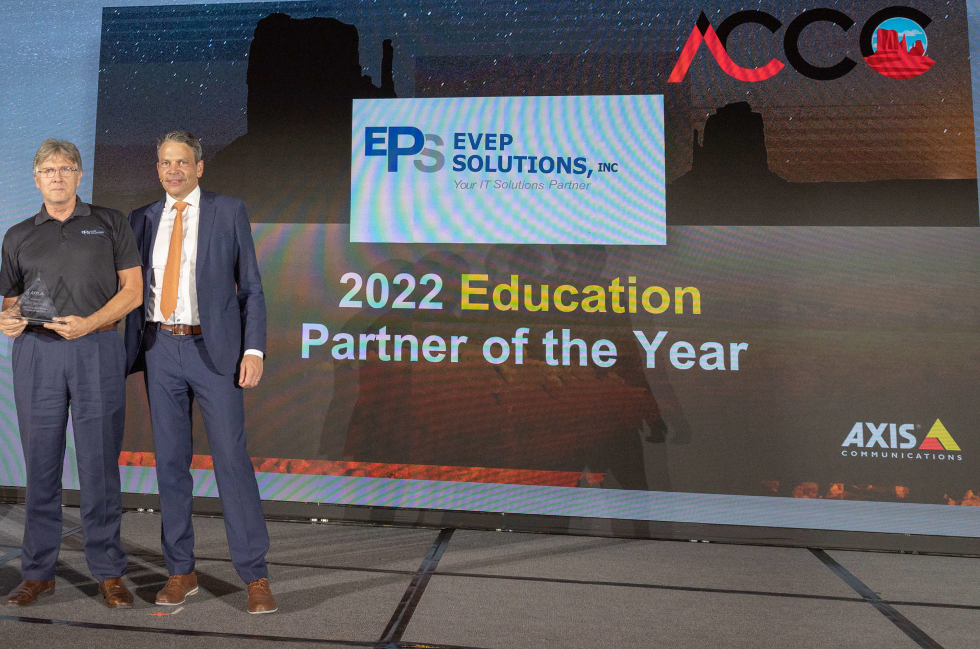 EYEP Solutions Inc, Education Partner of the Year for Axis in 2022.